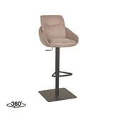 Barkruk Beauty - Taupe - Micro Suede - Gaslift