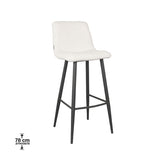 Barkruk Jep - Ivory - Teddy - Zithoogte 78