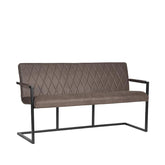 Eetkamerbank Denmark - Antraciet - Microfiber - 155 cm