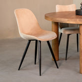 Eetkamerstoel Capri - Zand - Fluweel