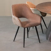 Eetkamerstoel Fer - Taupe - Micro Suede