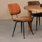 Eetkamerstoel Fos - Cognac - Leder