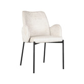 Eetkamerstoel Joni - Crème - Fluweel