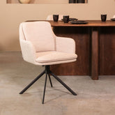 Eetkamerstoel Joy - Naturel - Boucle