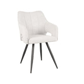 Eetkamerstoel Noud - Wit - Boucle