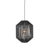 Hanglamp Ibiza - Zwart - Jute - 1-Lichts Cilinder