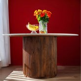 Wit Marmeren - Ronde Eettafel - MALIBU - 120cm