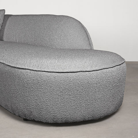 Bank Flori - Grijs - Boucle - 4-Zits