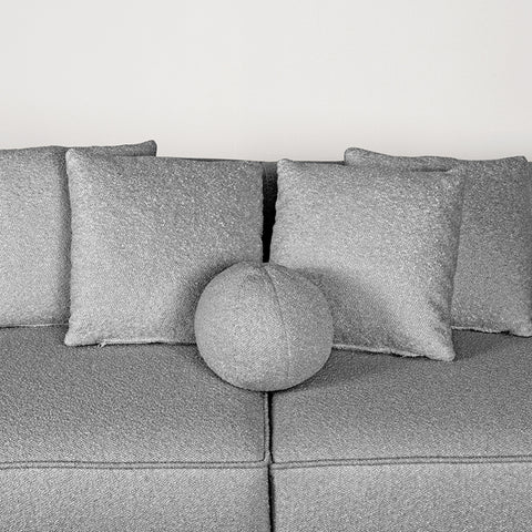 Bank Flori - Grijs - Boucle - 4-Zits