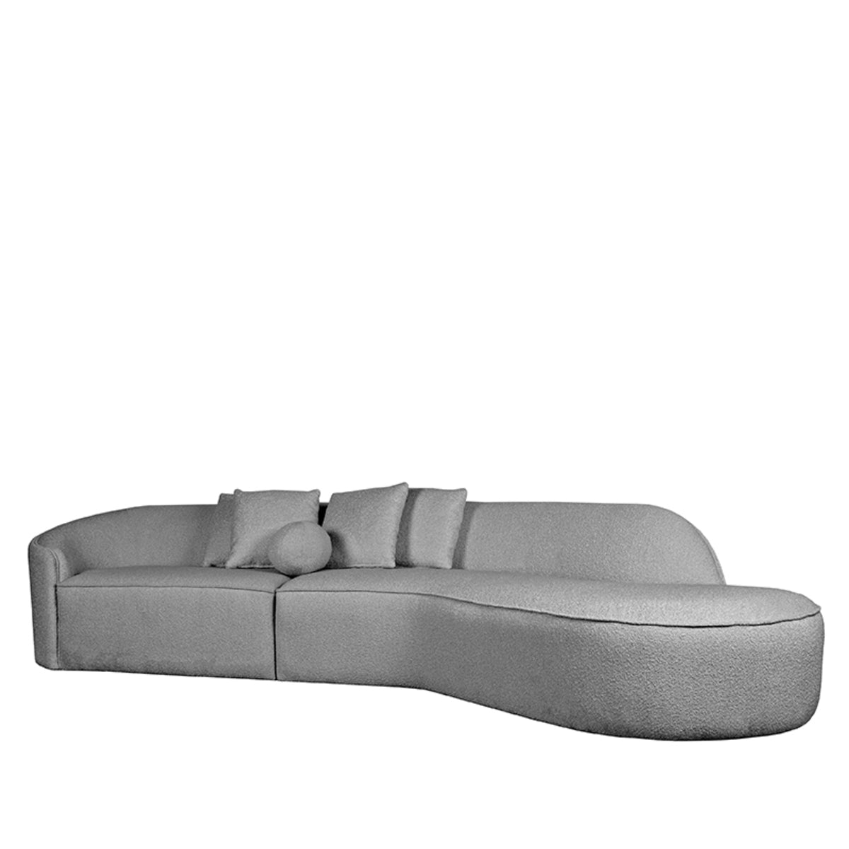 Bank Flori - Grijs - Boucle - 4-Zits