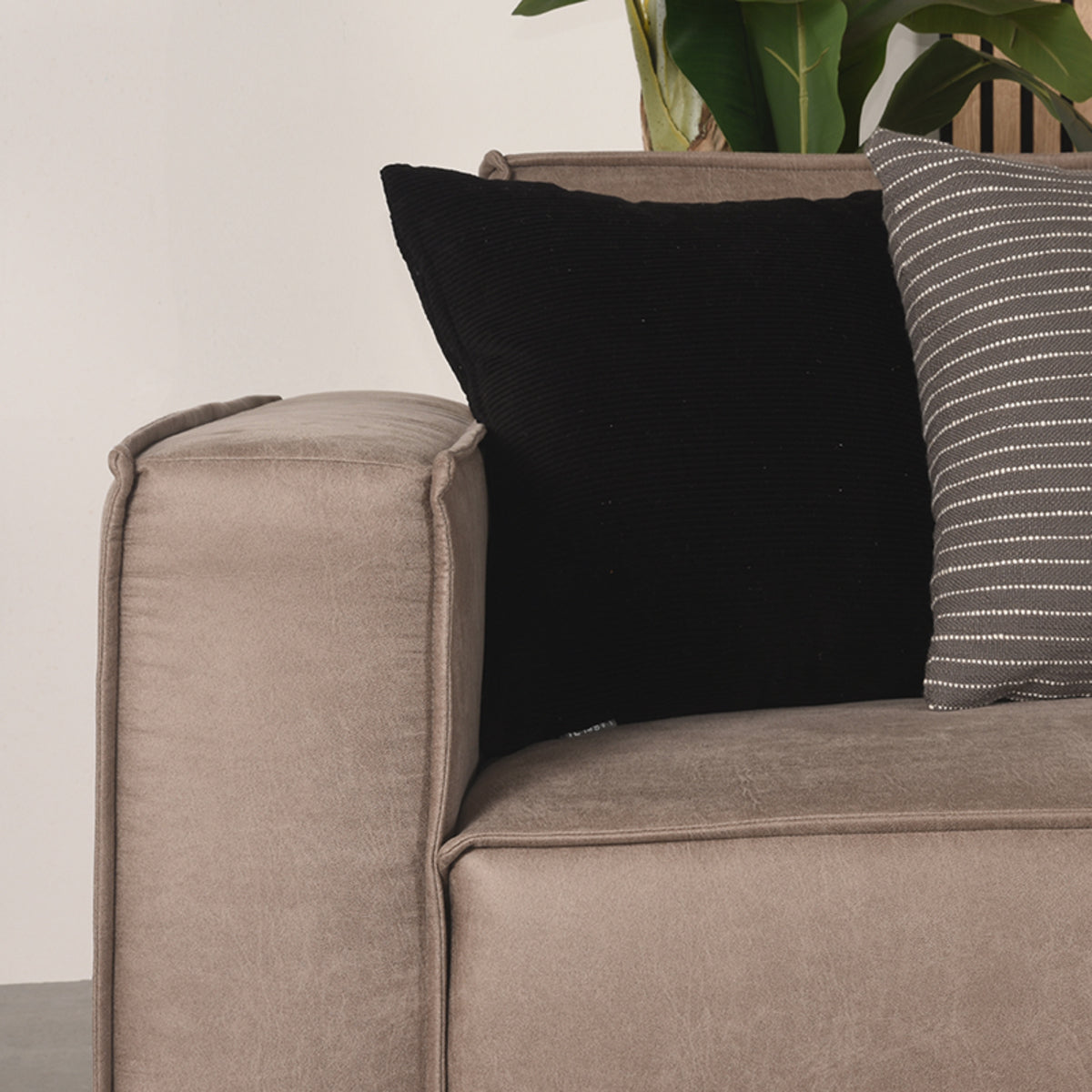 Bank Kay - Taupe - Microfiber - Rechts