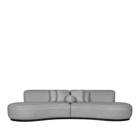 Bank Mori - Grijs - Boucle - 4-Zits