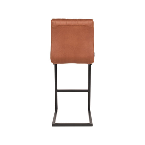 Barkruk Milo - Cognac - Microfiber - Zithoogte 65