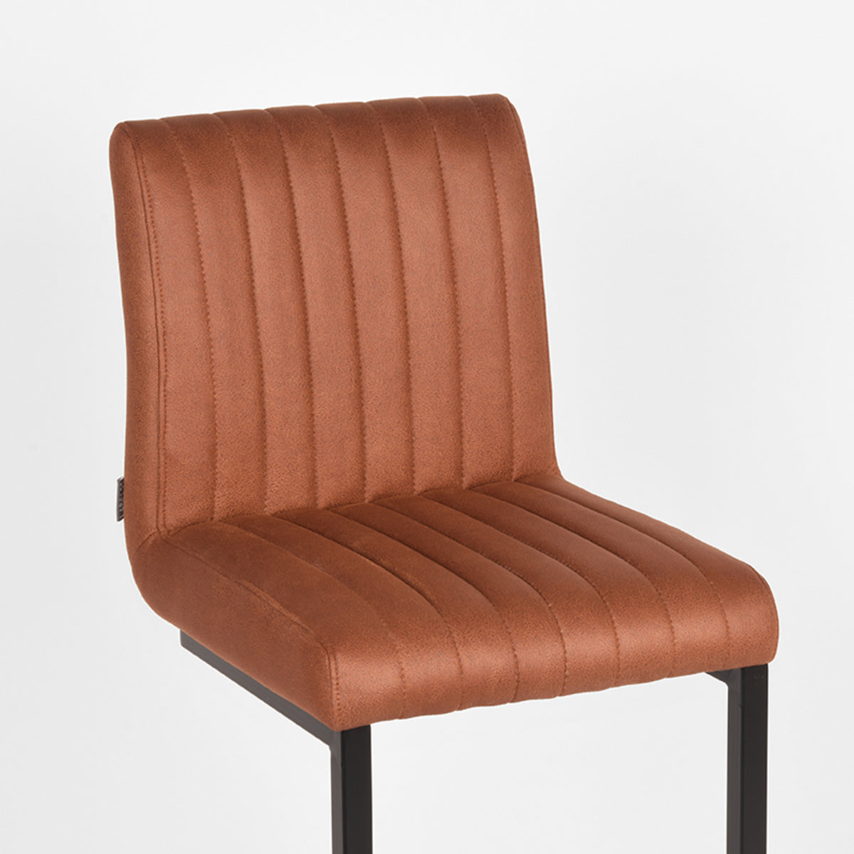 Barkruk Milo - Cognac - Microfiber - Zithoogte 65