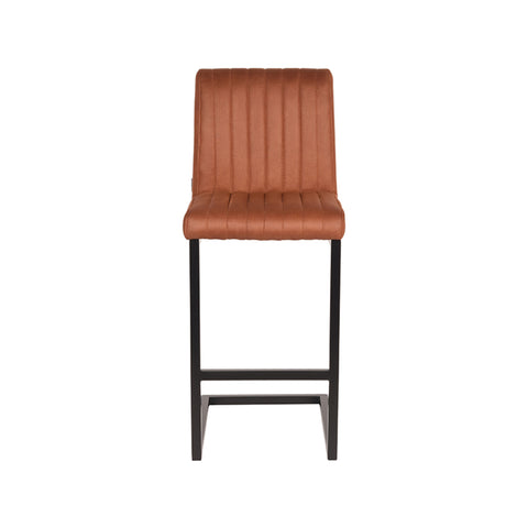 Barkruk Milo - Cognac - Microfiber - Zithoogte 65