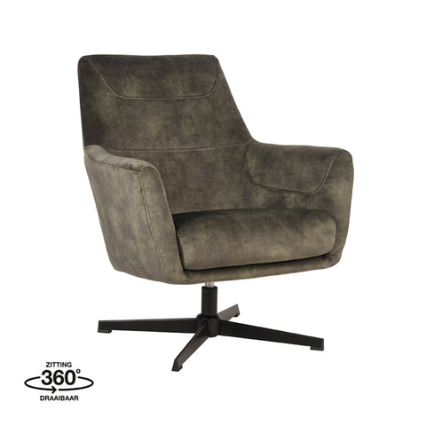 Fauteuil Toby - Hunter - Velours