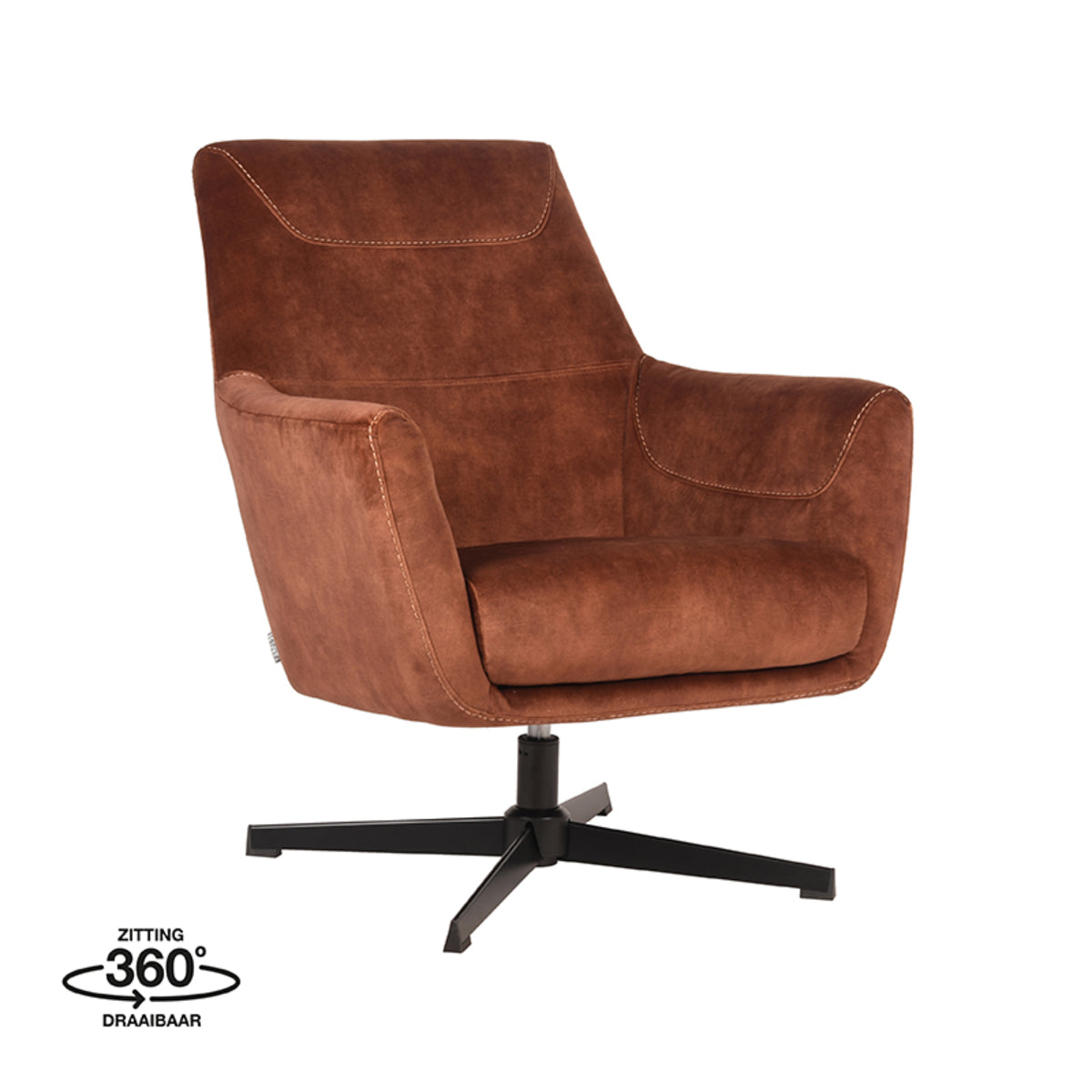 Fauteuil Toby - Rust - Velours