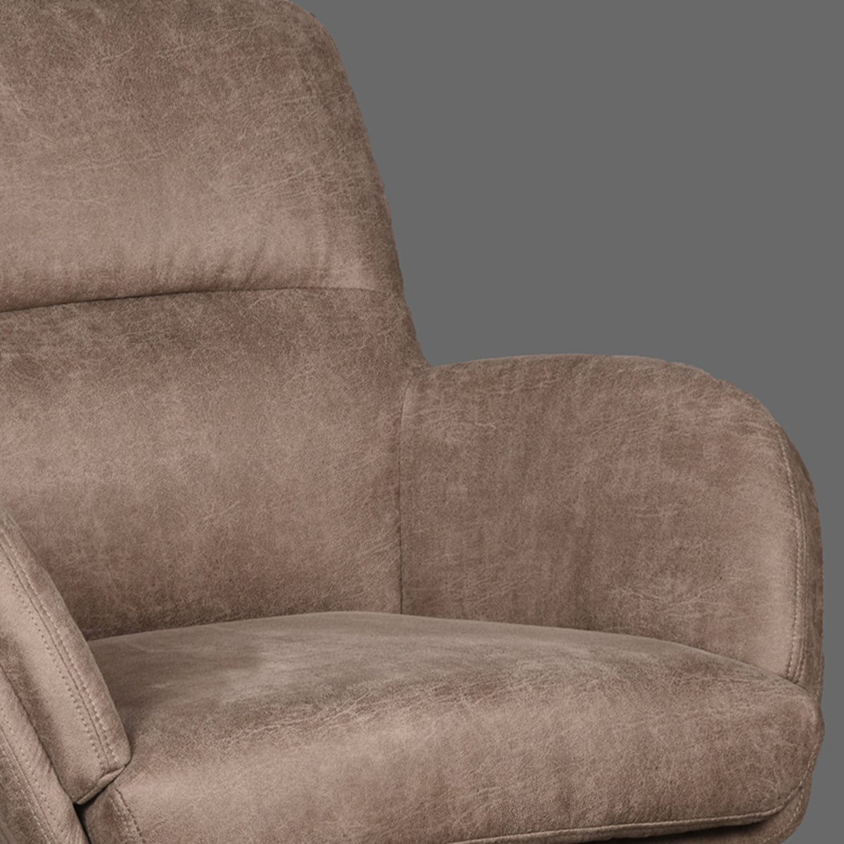 Fauteuil Moss - Taupe - Micro Suede