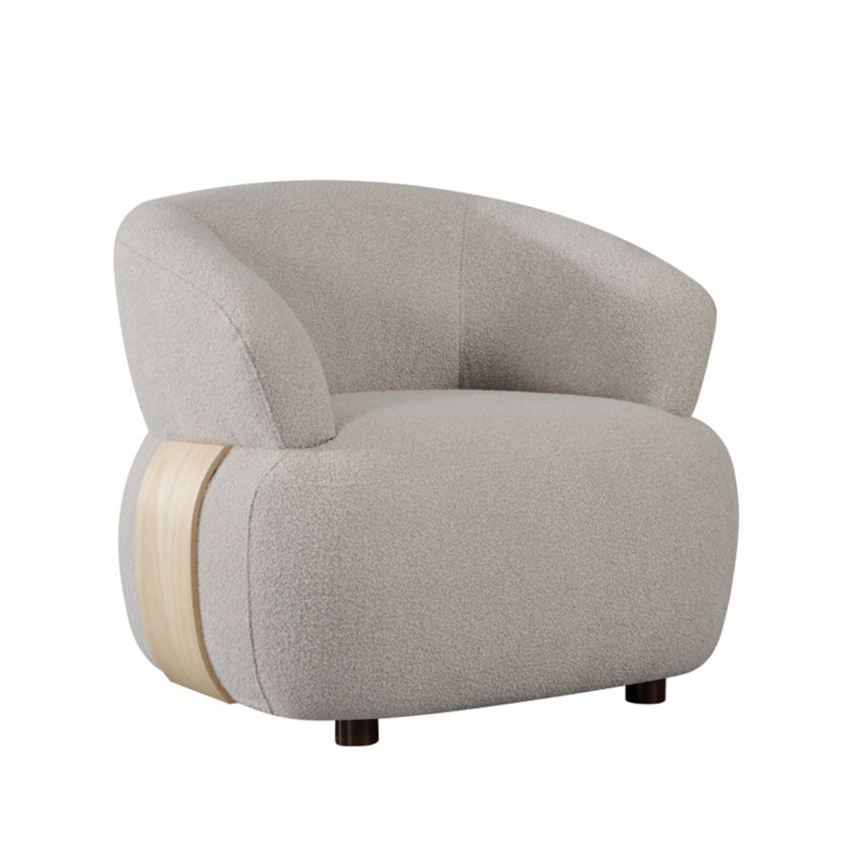 Fauteuil Valenza - Naturel - Stof - Naturel Eiken