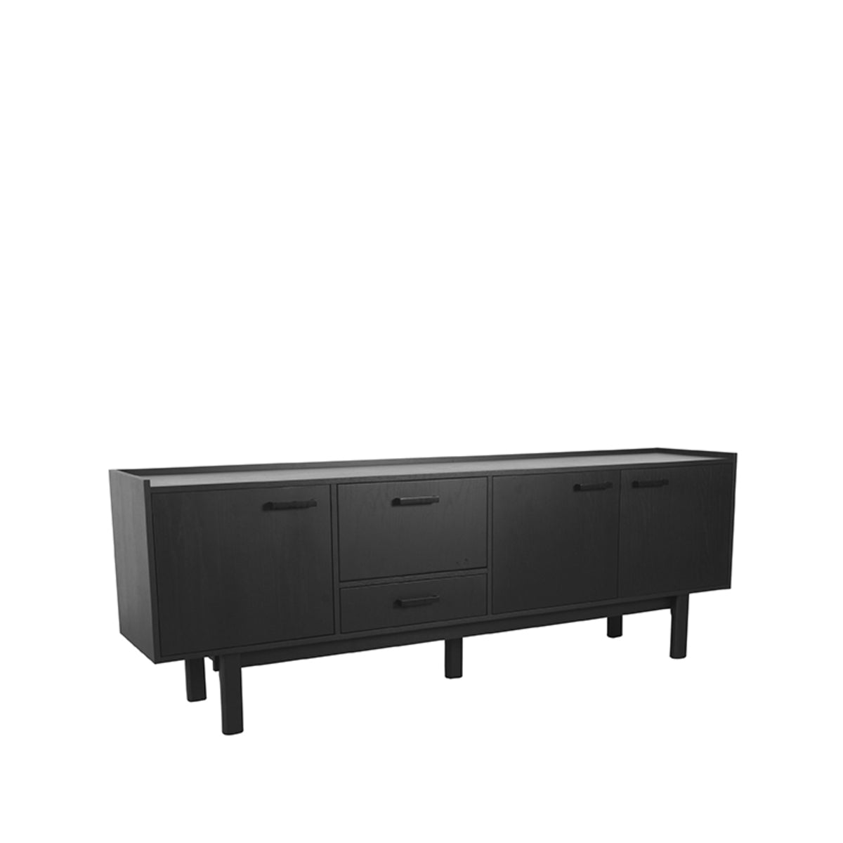 Dressoir Cali - Zwart - Eiken - 220 cm