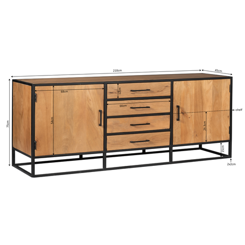 Dressoir Denver 210 cm