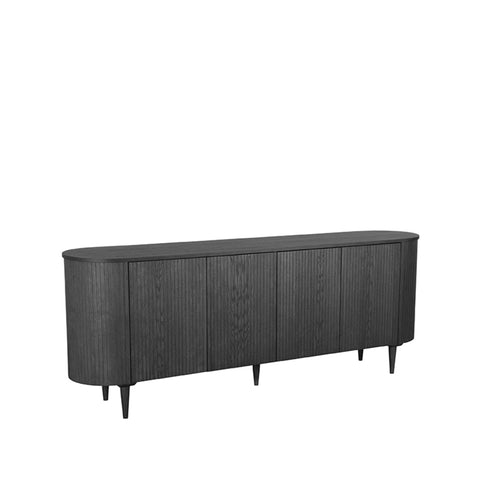 Dressoir Oliva - Zwart - Eiken - Dressoir 220 cm