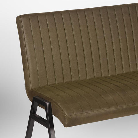 Eetkamerbank Matz - Army green - Microfiber - 175 cm