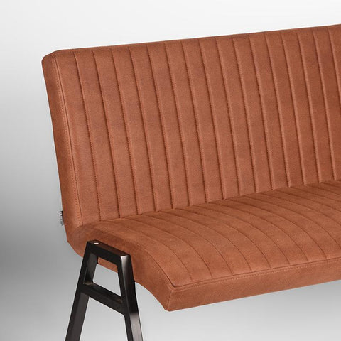 Eetkamerbank Matz - Cognac - Microfiber - 145 cm