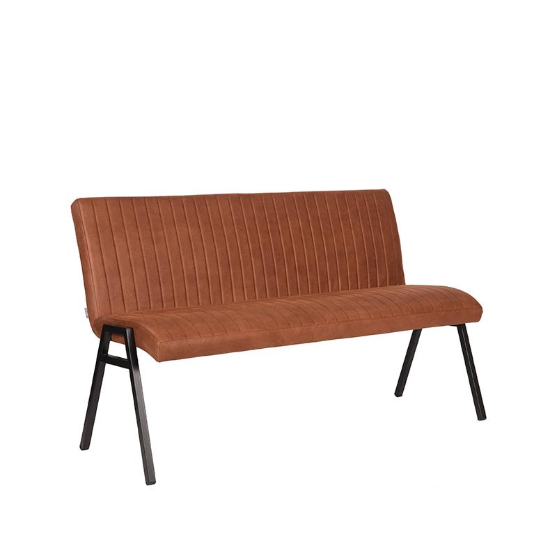 Eetkamerbank Matz - Cognac - Microfiber - 145 cm