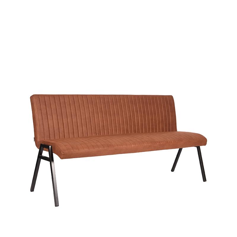 Eetkamerbank Matz - Cognac - Microfiber - 175 cm