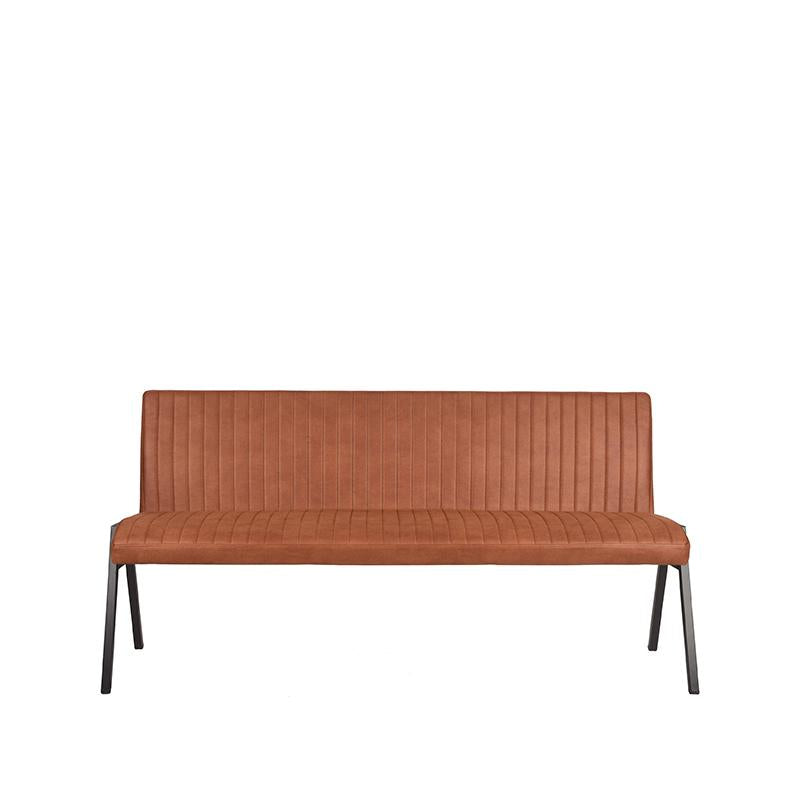 Eetkamerbank Matz - Cognac - Microfiber - 175 cm