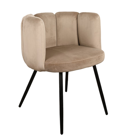 Eetkamerstoel High Five - Zand Wit - Velvet