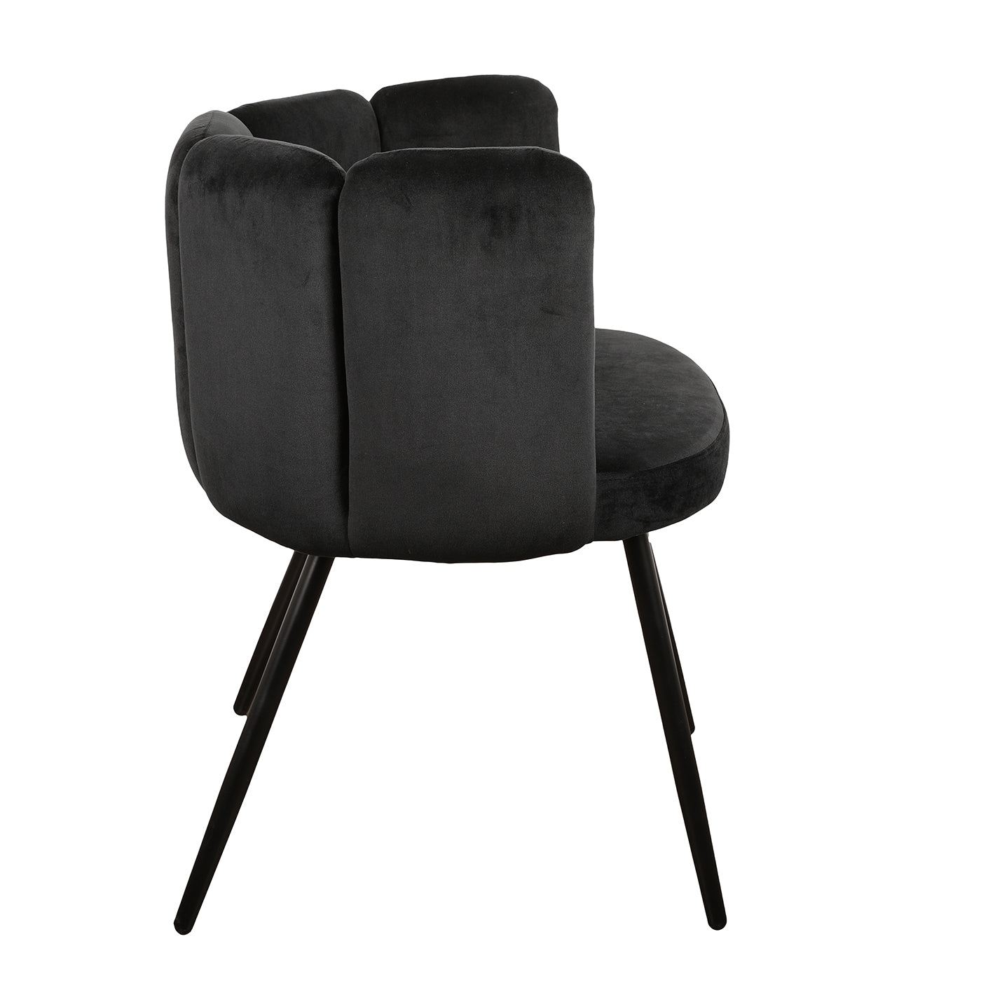 Eetkamerstoel High Five - Zwart - Velvet