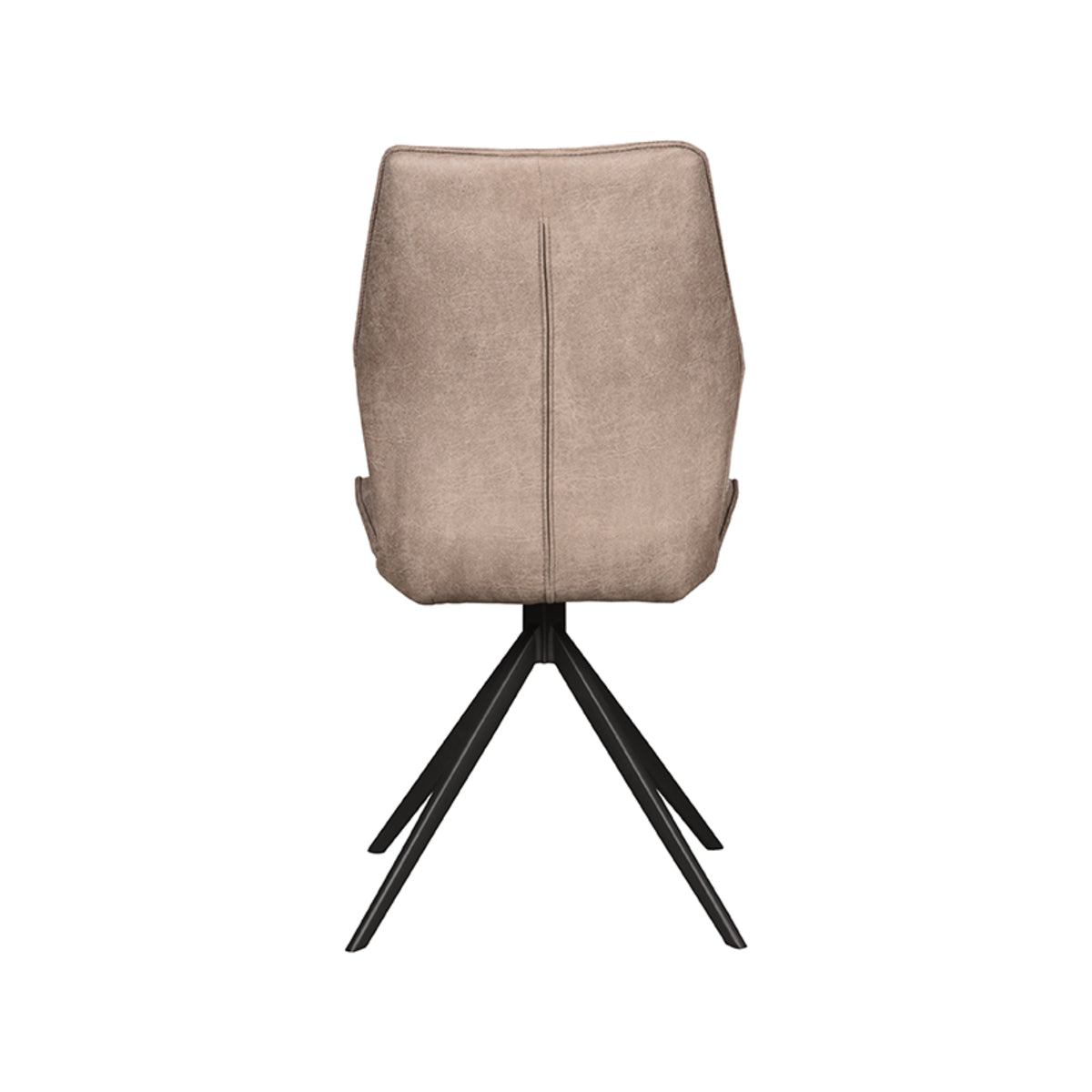 Eetkamerstoel Comfy - Taupe - Micro Suede - Zwart Onderstel