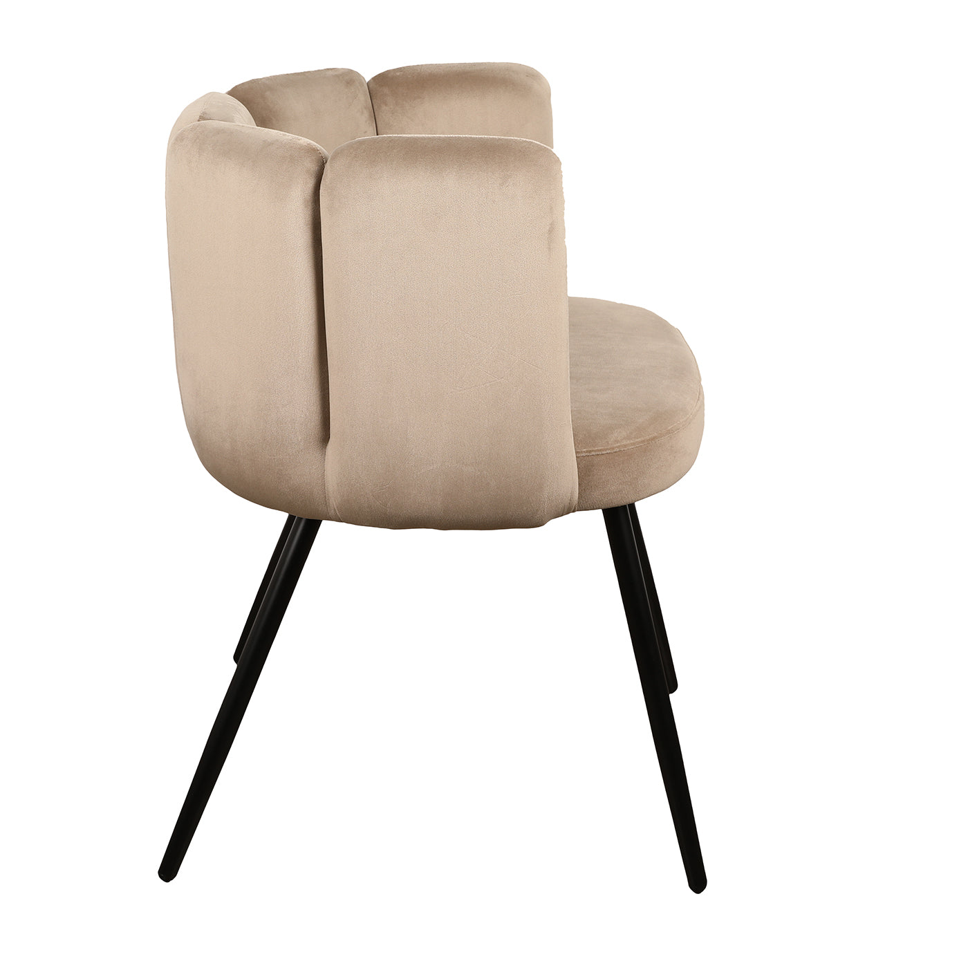 Eetkamerstoel High Five - Zand Wit - Velvet