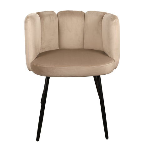 Eetkamerstoel High Five - Zand Wit - Velvet