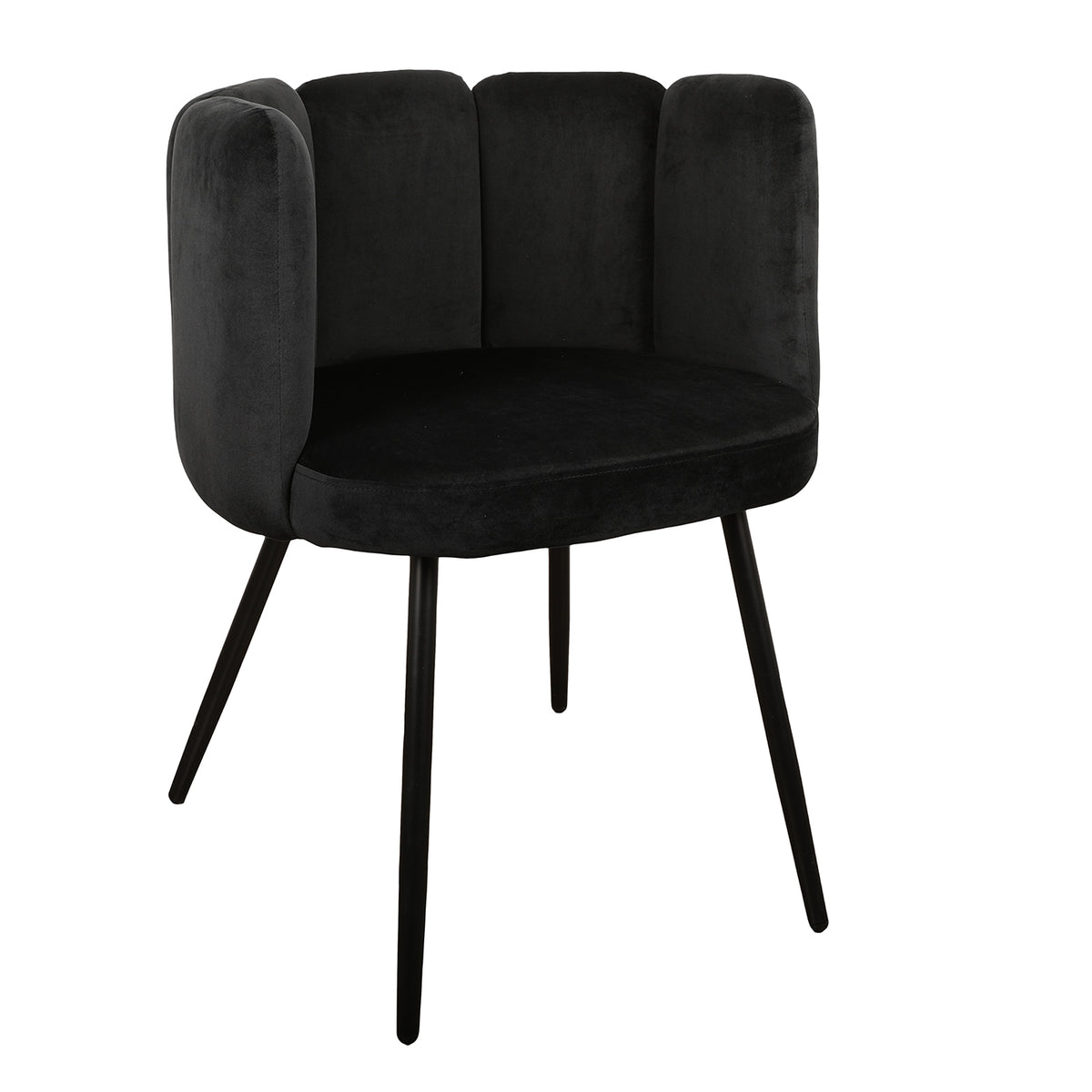 Eetkamerstoel High Five - Zwart - Velvet