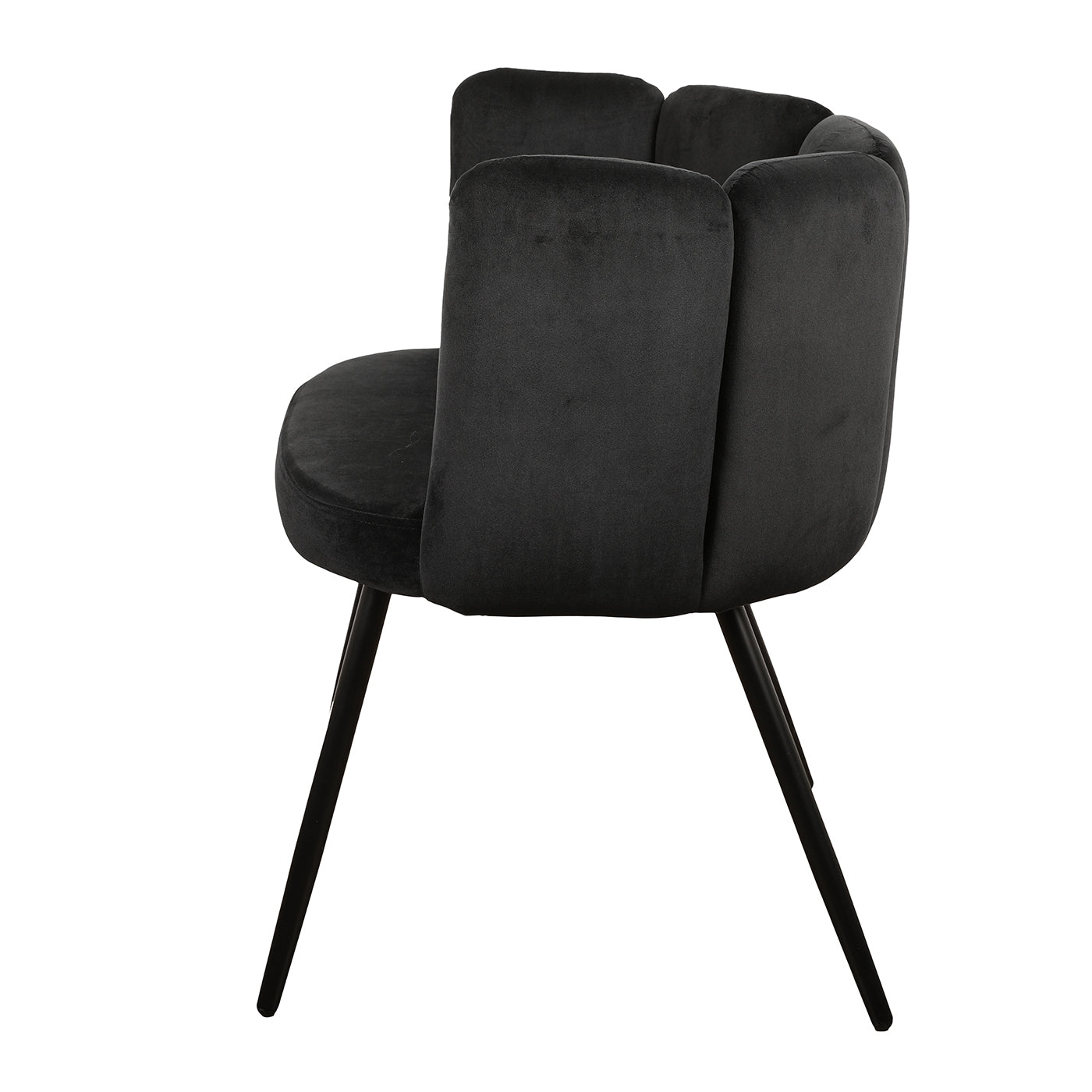 Eetkamerstoel High Five - Zwart - Velvet
