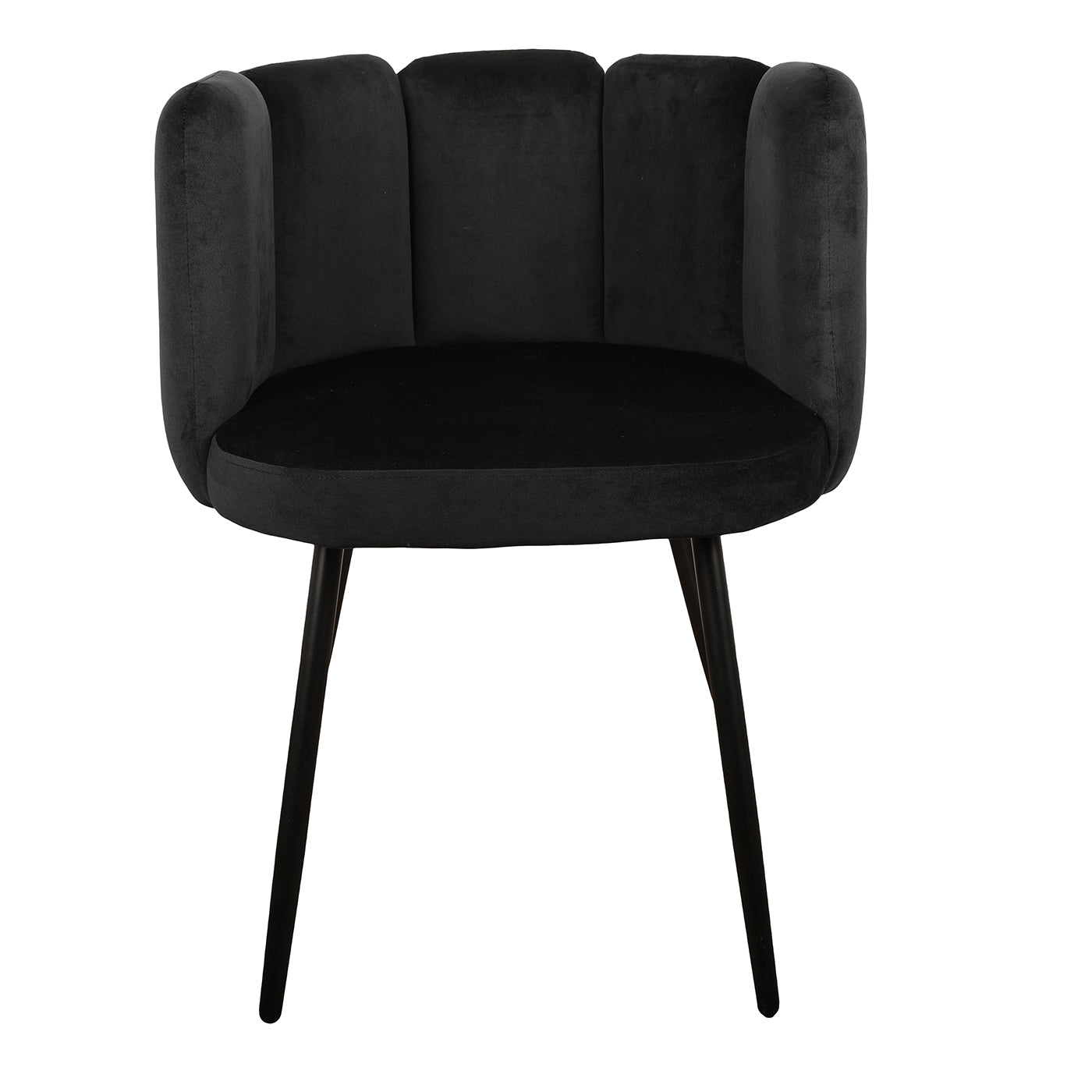 Eetkamerstoel High Five - Zwart - Velvet