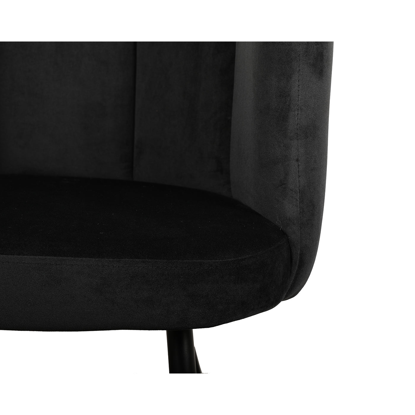 Eetkamerstoel High Five - Zwart - Velvet