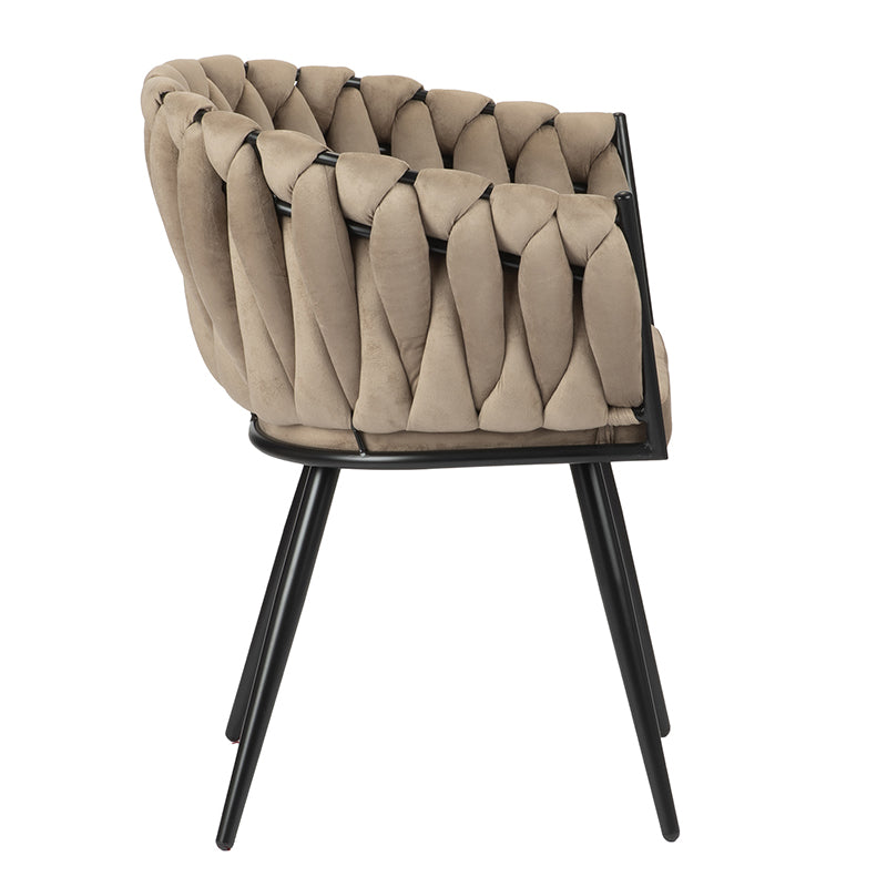 Eetkamerstoel Wave - Zand Wit - Velvet
