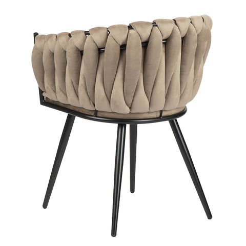 Eetkamerstoel Wave - Zand Wit - Velvet