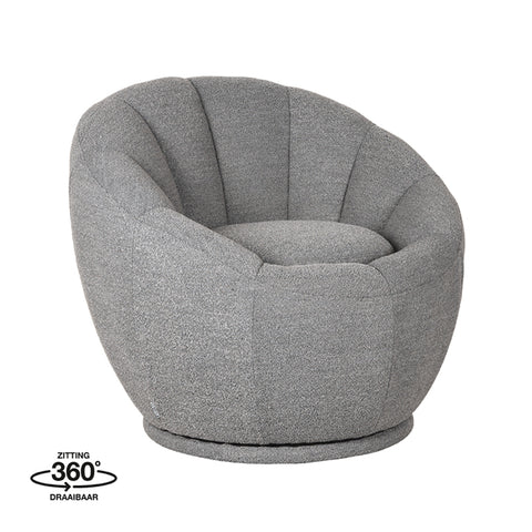 Fauteuil Crown - Grijs - Boucle