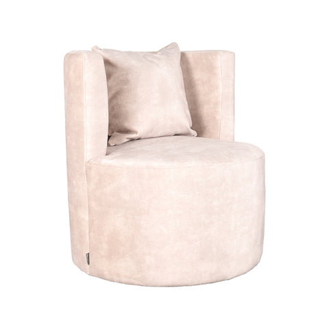 Fauteuil Evy - Naturel - Velours - 65 cm