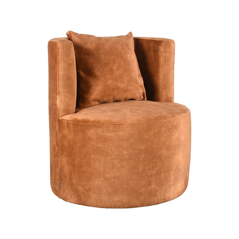 Fauteuil Evy - Oker - Velours - 65 cm