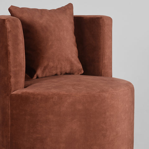 Fauteuil Evy - Rust - Velours - 65 cm