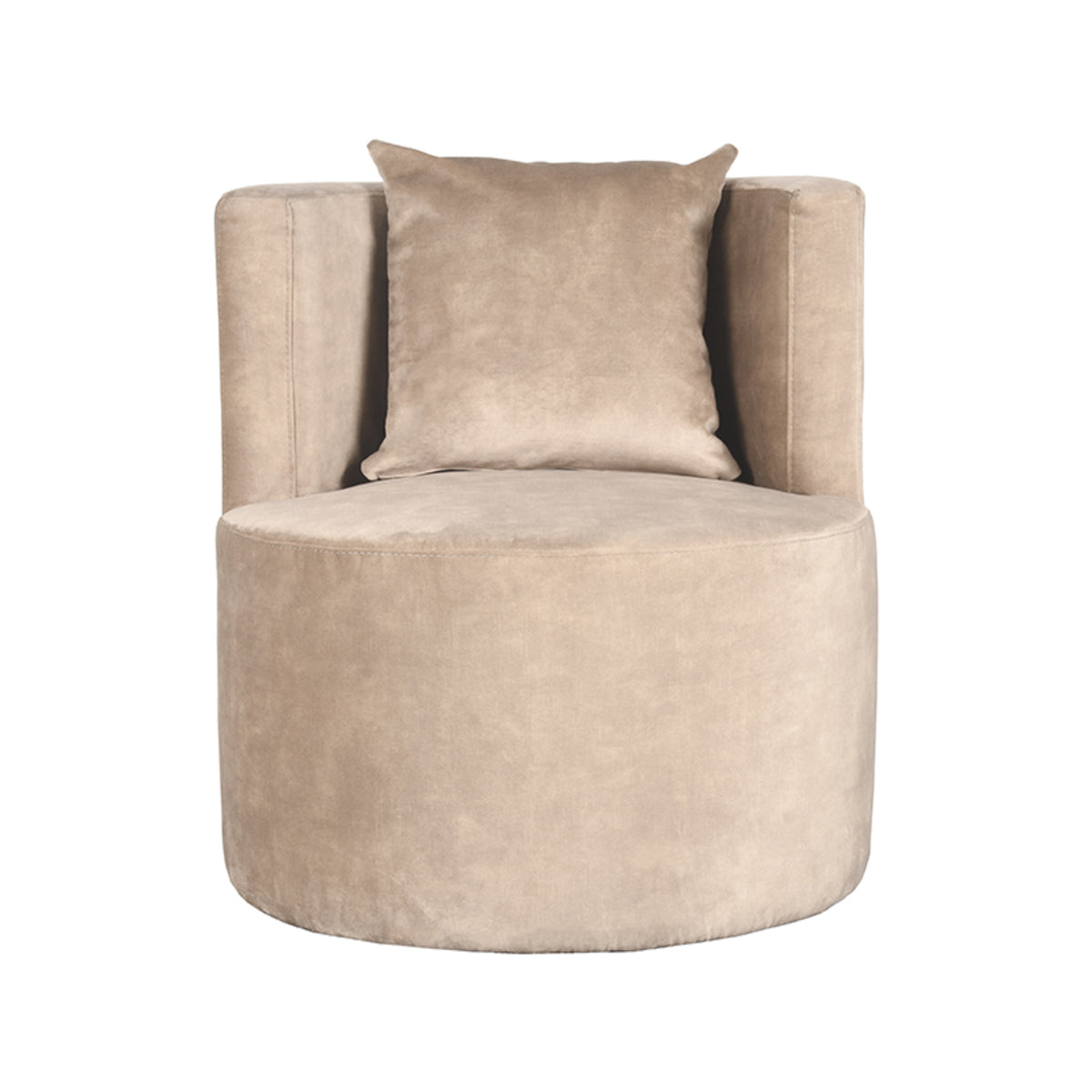 Fauteuil Evy - Zand - Velours - 65 cm