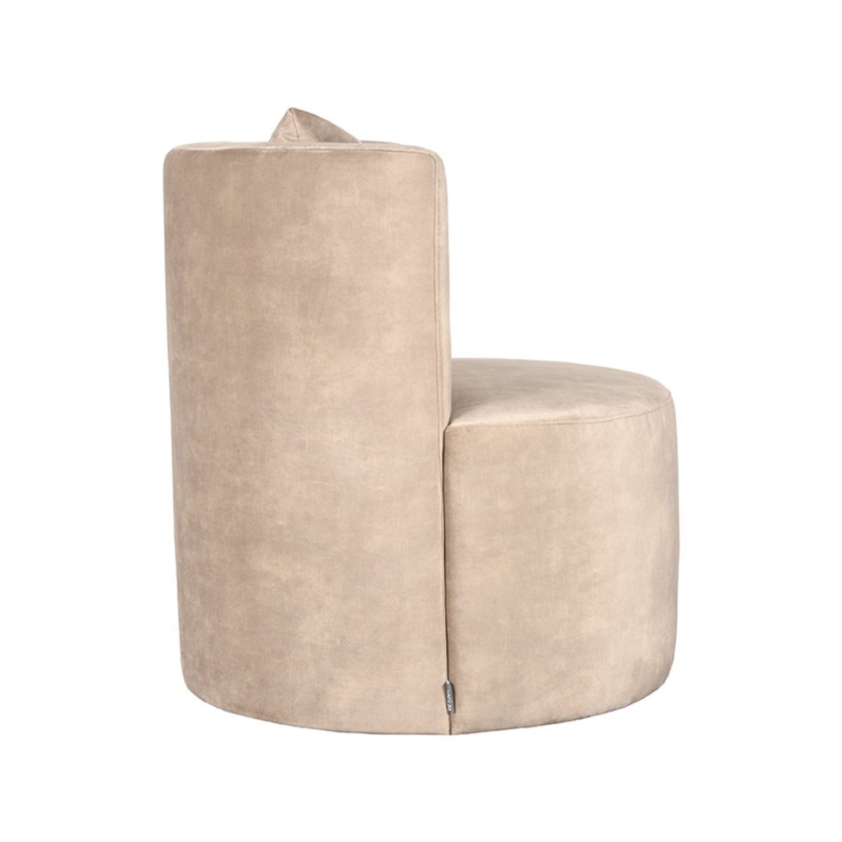 Fauteuil Evy - Zand - Velours - 65 cm