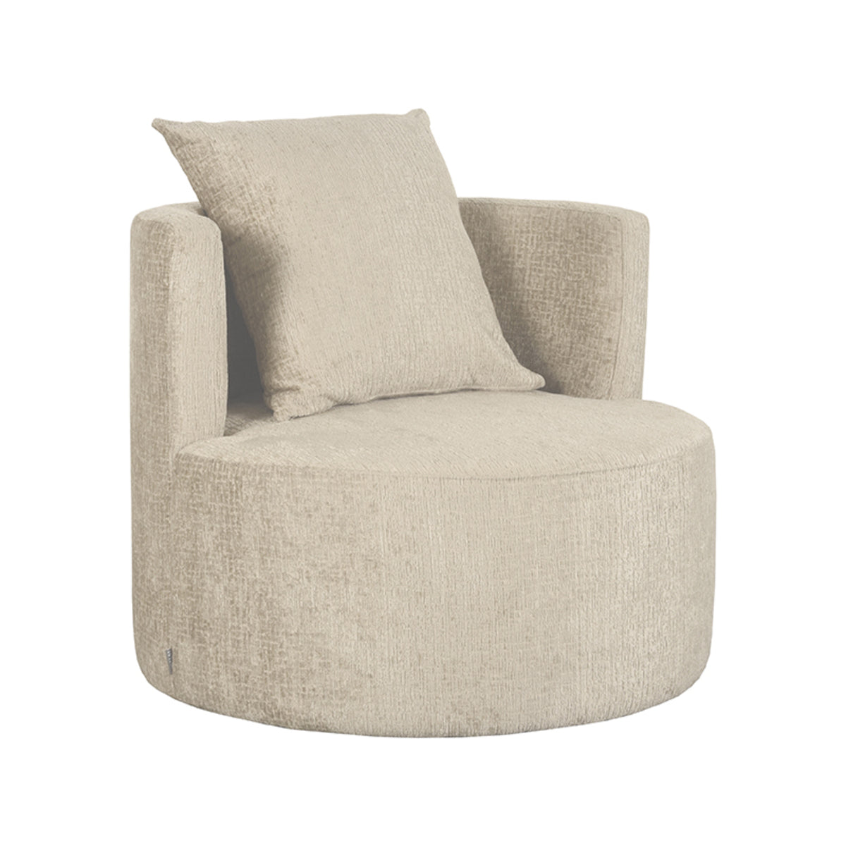 Fauteuil Evy - Beige - Fluweel - 90 cm