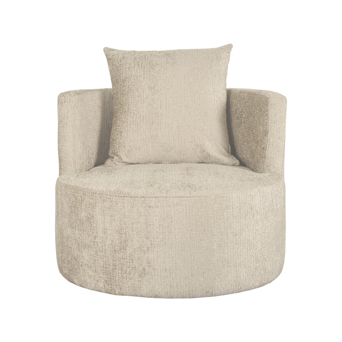 Fauteuil Evy - Beige - Fluweel - 90 cm